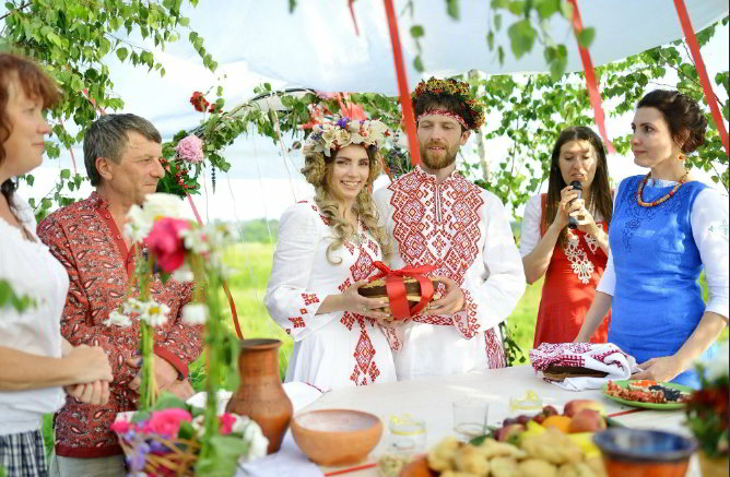 оригинальная свадьба в русских традициях